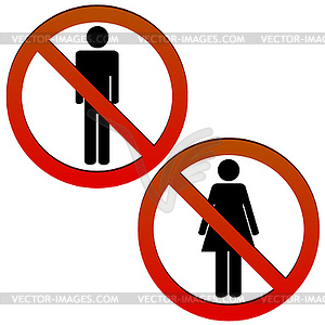 No man and no woman - vector clipart