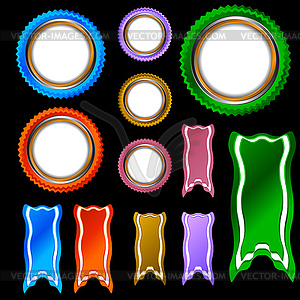 Festive tapes set - color vector clipart