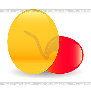 Two eggs - vector clipart