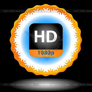 HD icon - vector clipart