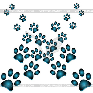 Background of traces of animals - vector clip art