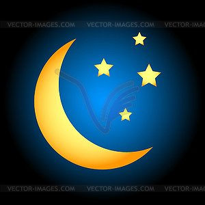 Луна символ - иллюстрация в векторном формате