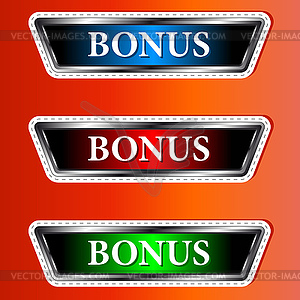 Set of three icons bonus - vector image