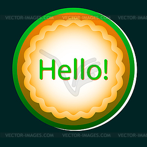 Hello icon - vector image