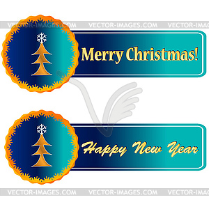 Christmas and New Year icons - vector clipart