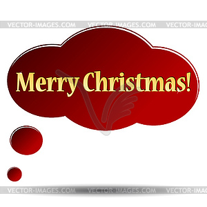 Merry Christmas icon - vector image