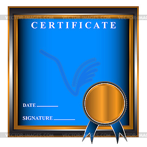 New business certificate - vector clip art