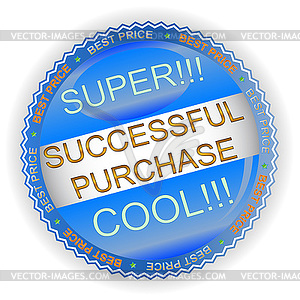 New successful purchase icon - vector clipart