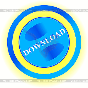 Download button - vector clipart