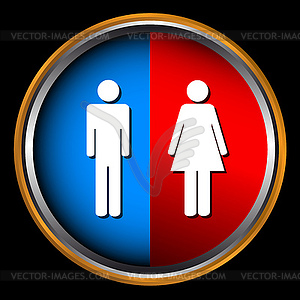 Man and woman icon - vector image