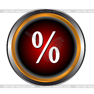 Percent icon - vector image