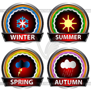 Four seasons - vector clipart