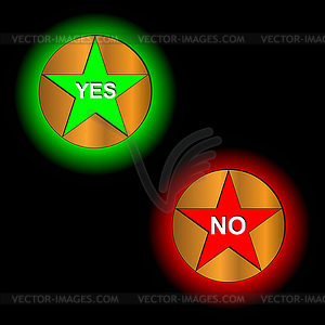 Buttons yes and no - vector image