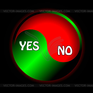 Button yes and no - vector clipart