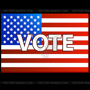 Patriotic Voting Poster - color vector clipart