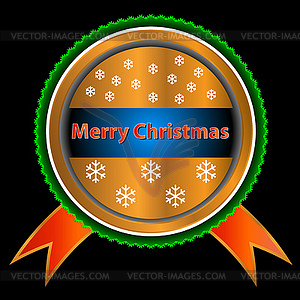 Merry Christmas icon - vector clip art