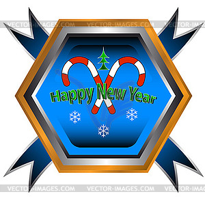 Symbol of happy new year - vector image