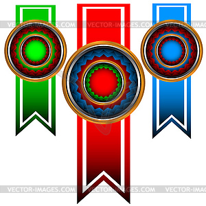 Three banners - vector clipart