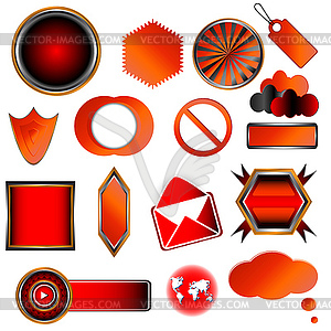 Red collection - vector clip art