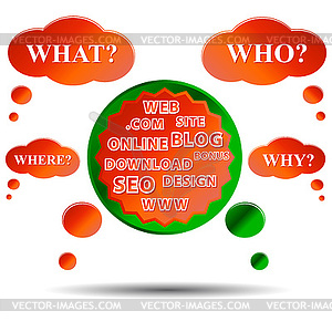 Questions and answers - vector EPS clipart