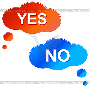 Clouds yes and no - vector image