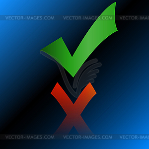 Yes and no - vector image