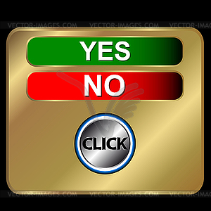 Buttons yes and no - vector clipart / vector image