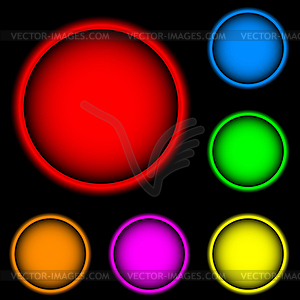 Six colors - vector image