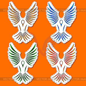 Symbols of bird - vector clipart