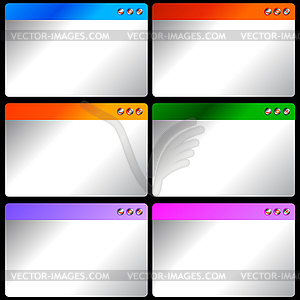 Application windows - vector clip art