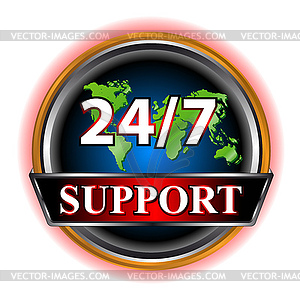 Button support - vector clipart