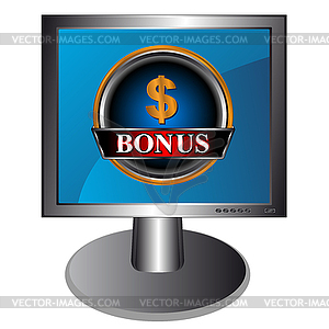 Monetary bonus - vector image