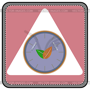 Два сезона значок - векторная графика