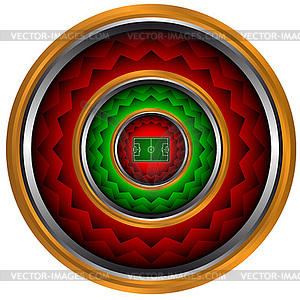 Abstract icon on football subject - vector clip art