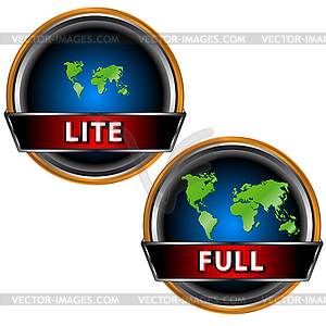 Lite and full symbol - vector clipart