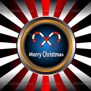Button with Christmas - vector clipart / vector image