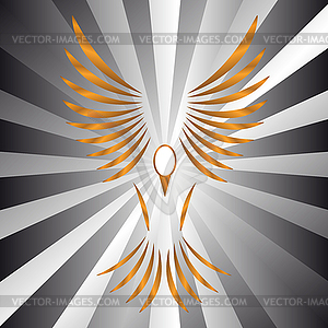 Абстрактный символ птицы - изображение в формате EPS