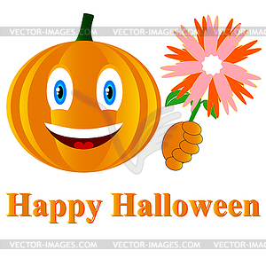 Pumpkin in Halloween - vector clipart