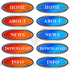 Web buttons - vector image