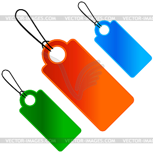 Three price tags - vector clip art