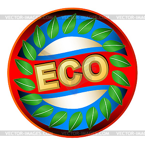 Eco logo - color vector clipart