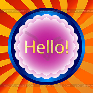 Hello icon - vector EPS clipart