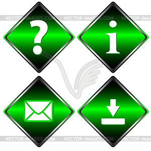 Four web icons - vector clipart