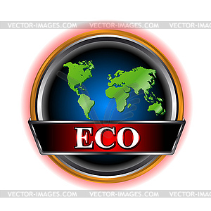 Eco icon - vector image