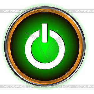 Power green circle logo - vector clipart