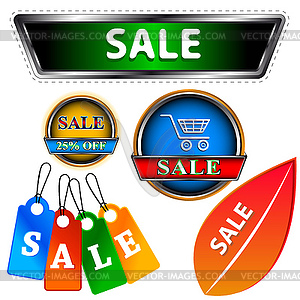 Sale logo set - vector clipart