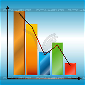 Multi-colored chart - vector clip art