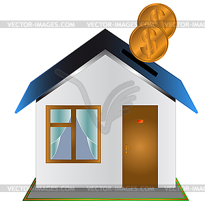 Monetary house - vector image