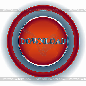Download button  - vector clipart / vector image