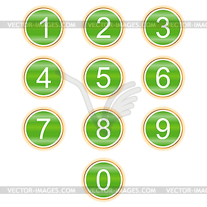 Numbers icons - vector clipart